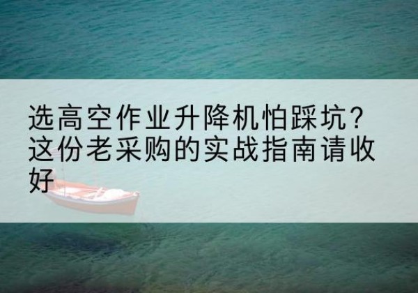 河东区高空作业升降机厂家推荐-选高空作业升降机怕踩坑？这份老采购的实战指南请收好
